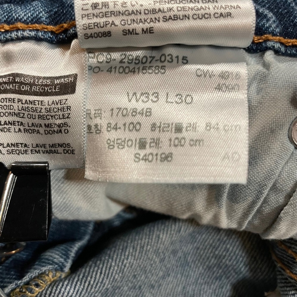 Levi's 502 Regular Fit Straight Leg Jeans Mens Blue Denim 33x30 34x29*‎ - Picture 9 of 12